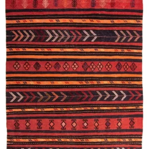 Kelimteppe - Gammelt - 225 x 165 cm - flerfarget