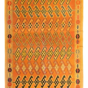 Kelimteppe - Gammelt - 250 x 180 cm - flerfarget