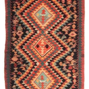 Kelimteppe - Gammelt - 260 x 130 cm - flerfarget