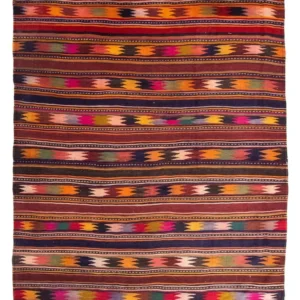 Kelimteppe - Gammelt - 260 x 195 cm - flerfarget
