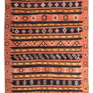 Kelimteppe - Gammelt - 270 x 160 cm - flerfarget