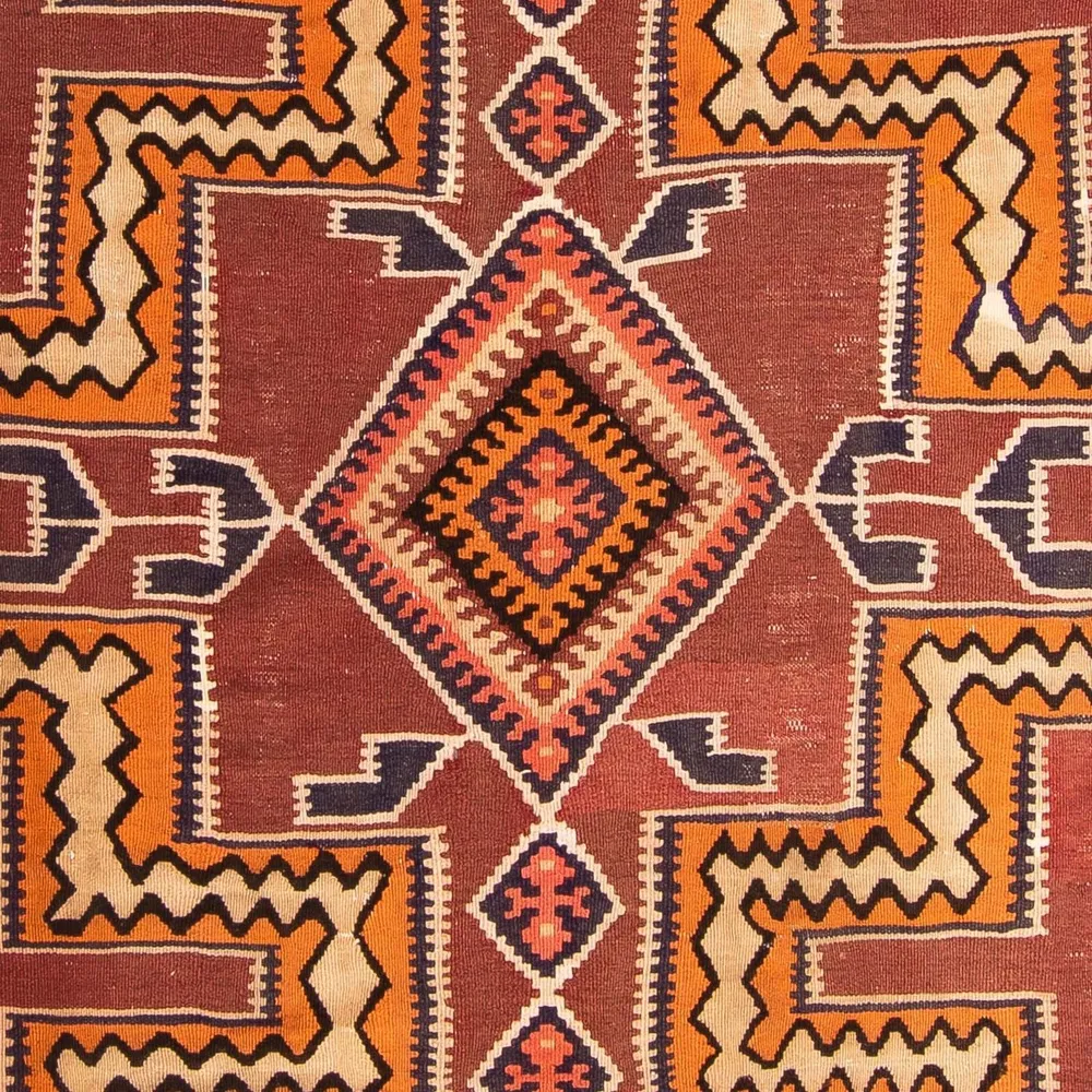 Kelimteppe - Gammelt - 285 x 180 cm - flerfarget