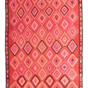 Kelimteppe - Gammelt - 350 x 195 cm - flerfarget
