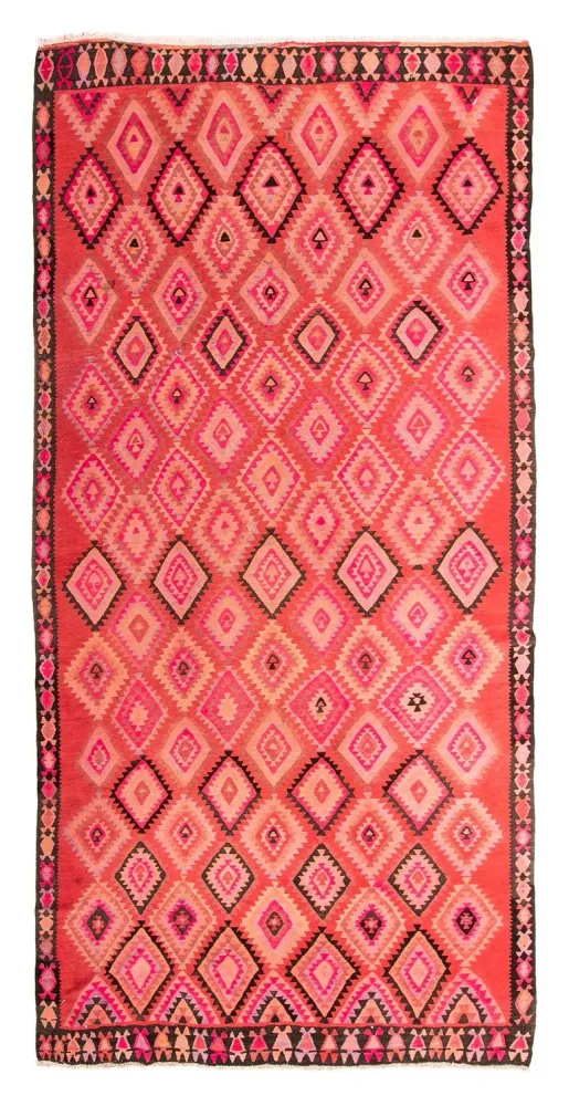Kelimteppe - Gammelt - 350 x 195 cm - flerfarget