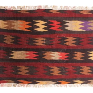 Kelimteppe - Gammelt - 95 x 75 cm - flerfarget