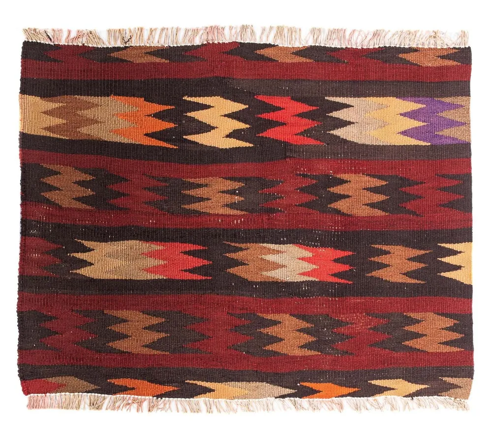 Kelimteppe - Gammelt - 95 x 75 cm - flerfarget