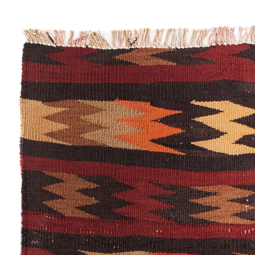 Kelimteppe - Gammelt - 95 x 75 cm - flerfarget