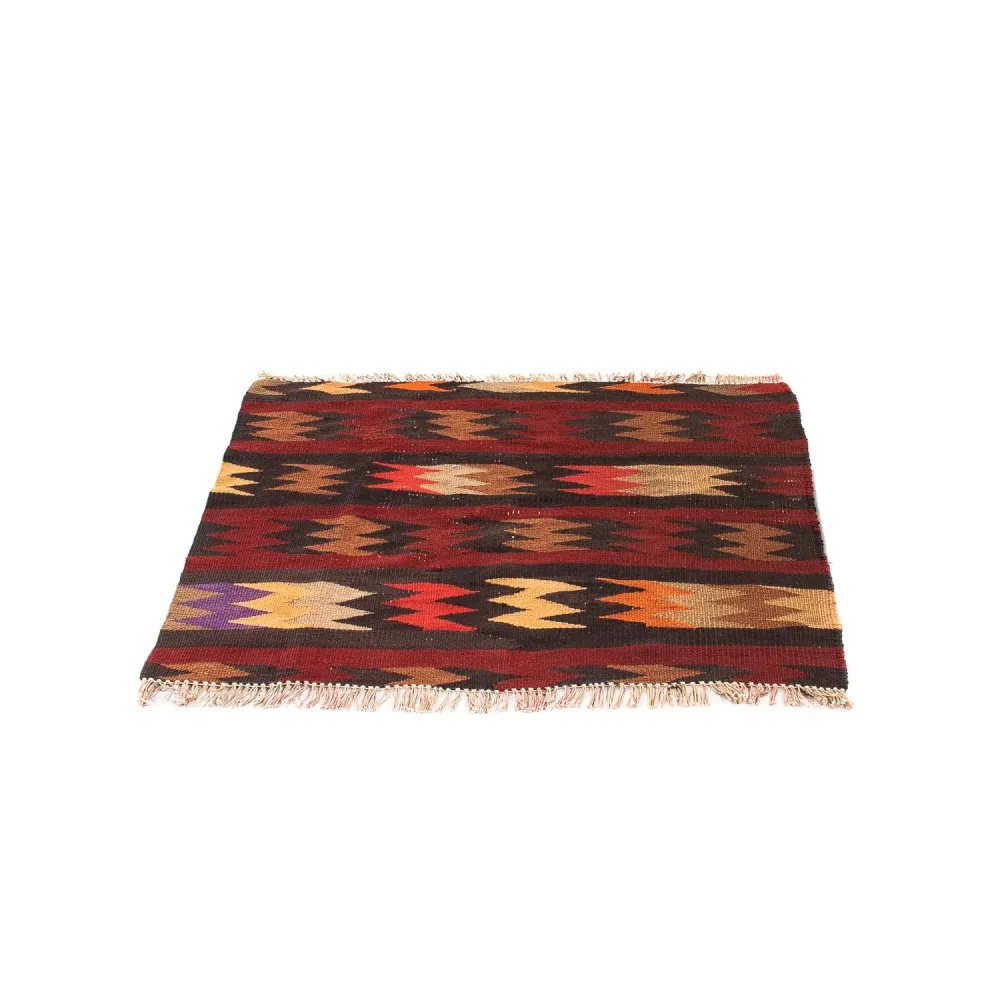 Kelimteppe - Gammelt - 95 x 75 cm - flerfarget