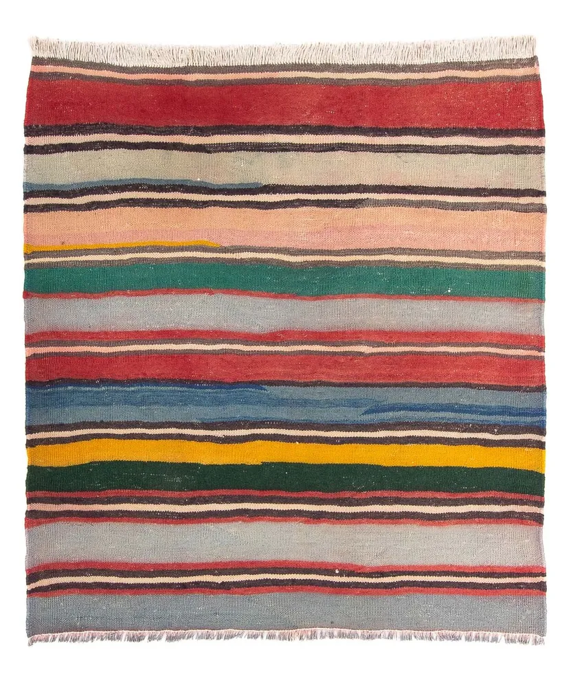 Kelimteppe - Gammelt square - 160 x 150 cm - flerfarget