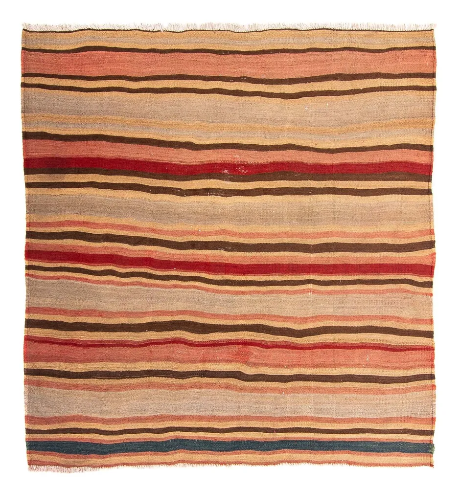 Kelimteppe - Gammelt square - 160 x 160 cm - flerfarget