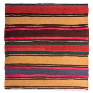 Kelimteppe - Gammelt square - 175 x 170 cm - flerfarget