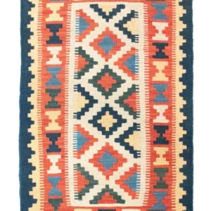 Kelimteppe - Orientalsk - 101 x 63 cm - oransje
