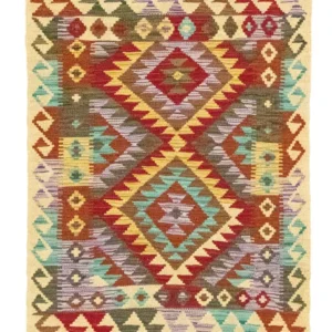 Kelimteppe - Orientalsk - 109 x 80 cm - flerfarget