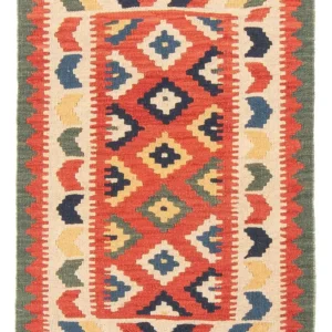 Kelimteppe - Orientalsk - 97 x 66 cm - rød