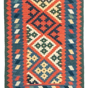 Kelimteppe - Orientalsk - 117 x 81 cm - oransje