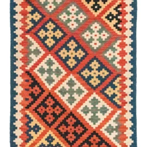 Kelimteppe - Orientalsk - 118 x 85 cm - oransje