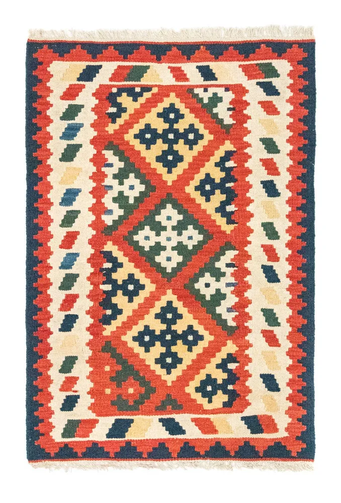 Kelimteppe - Orientalsk - 120 x 83 cm - oransje