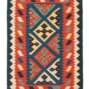 Kelimteppe - Orientalsk - 120 x 80 cm - oransje