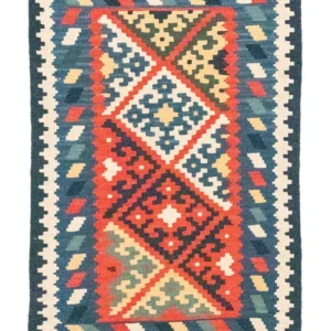 Kelimteppe - Orientalsk - 121 x 83 cm - blå