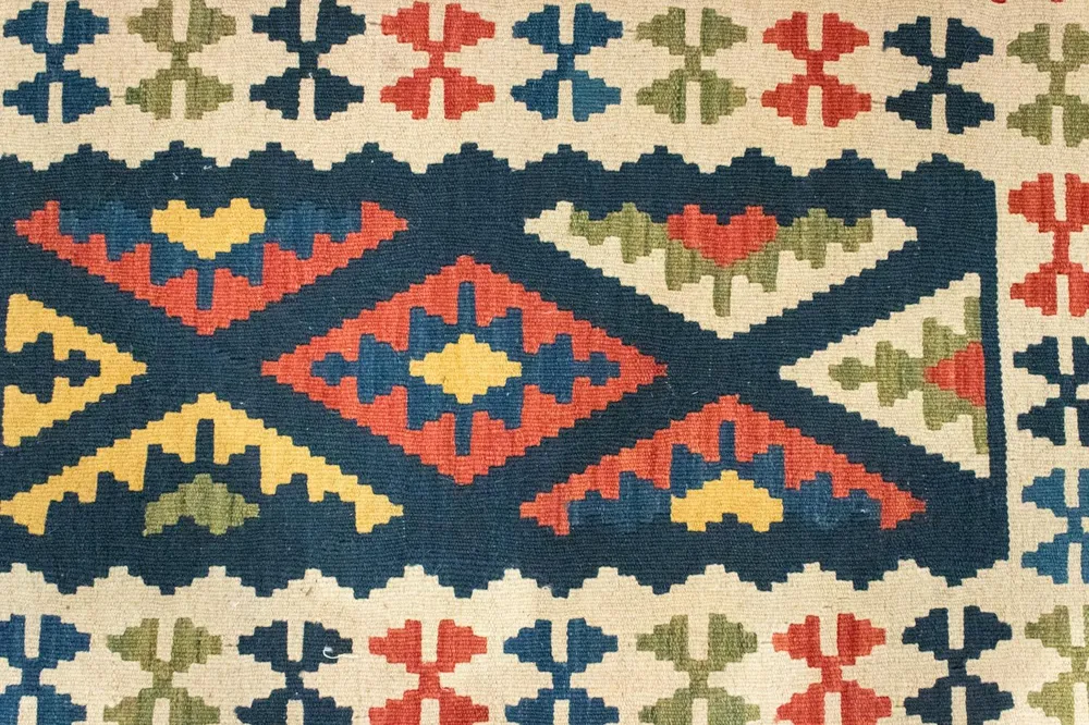 Kelimteppe - Orientalsk - 121 x 80 cm - blå