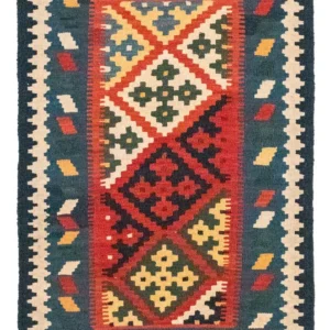 Kelimteppe - Orientalsk - 121 x 81 cm - rød