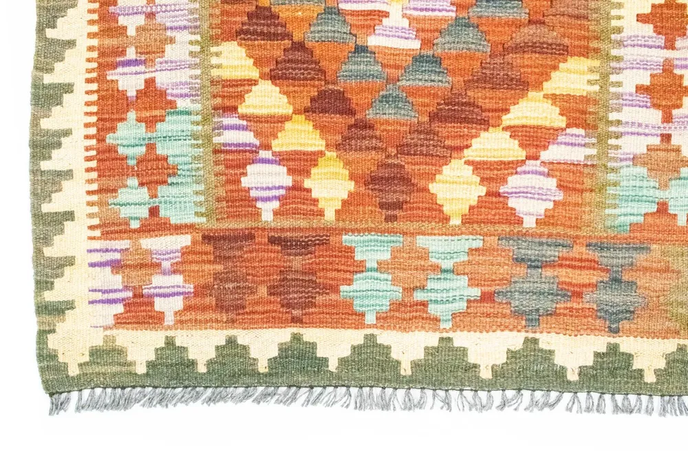 Kelimteppe - Orientalsk - 121 x 73 cm - oransje