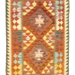 Kelimteppe - Orientalsk - 121 x 73 cm - oransje