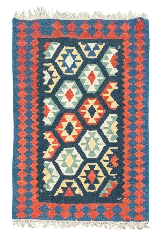 Kelimteppe - Orientalsk - 122 x 82 cm - blå
