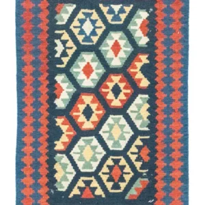Kelimteppe - Orientalsk - 122 x 82 cm - blå