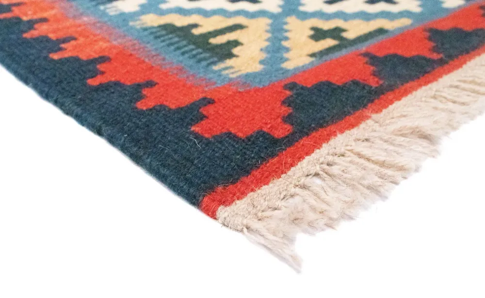 Kelimteppe - Orientalsk - 92 x 65 cm - blå