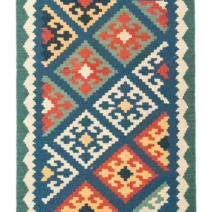 Kelimteppe - Orientalsk - 123 x 84 cm - blå