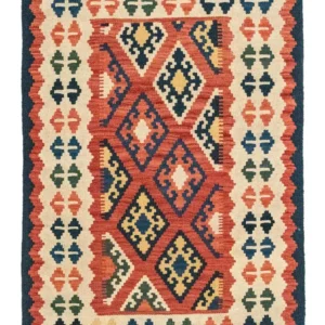 Kelimteppe - Orientalsk - 123 x 85 cm - oransje