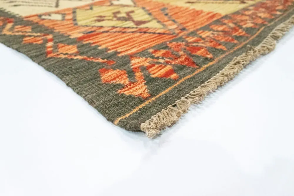 Kelimteppe - Orientalsk - 123 x 83 cm - oransje