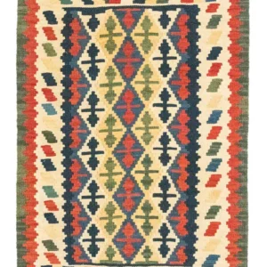 Kelimteppe - Orientalsk - 123 x 86 cm - oransje