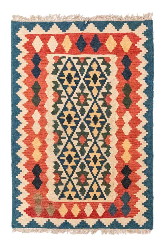 Kelimteppe - Orientalsk - 124 x 84 cm - flerfarget