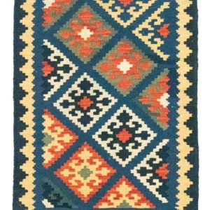 Kelimteppe - Orientalsk - 125 x 85 cm - blå
