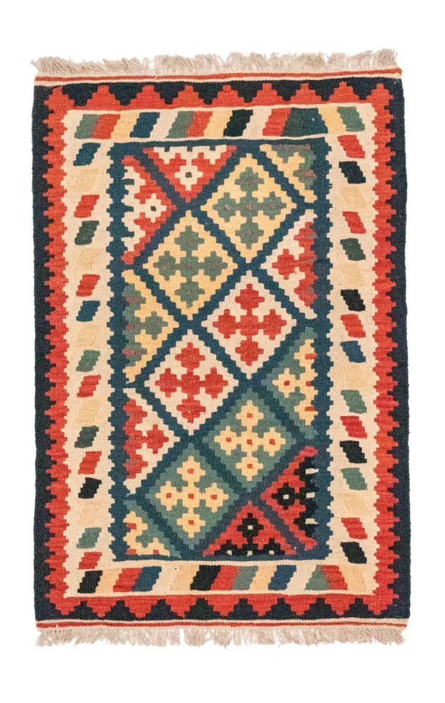 Kelimteppe - Orientalsk - 126 x 83 cm - blå