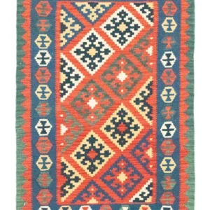 Kelimteppe - Orientalsk - 126 x 85 cm - oransje
