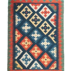 Kelimteppe - Orientalsk - 95 x 65 cm - blå