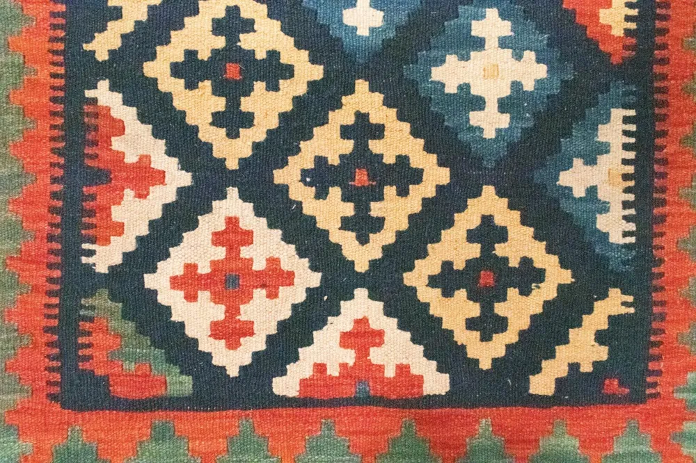 Kelimteppe - Orientalsk - 95 x 65 cm - blå