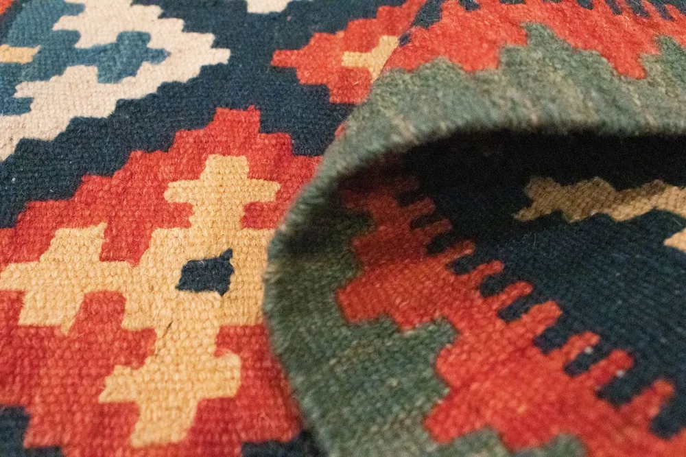 Kelimteppe - Orientalsk - 95 x 65 cm - blå
