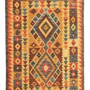 Kelimteppe - Orientalsk - 127 x 86 cm - gul