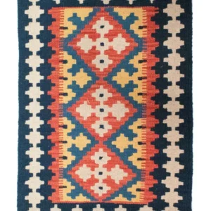 Kelimteppe - Orientalsk - 89 x 60 cm - blå