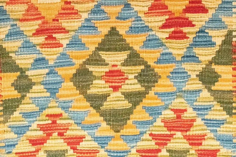 Kelimteppe - Orientalsk - 130 x 83 cm - oransje
