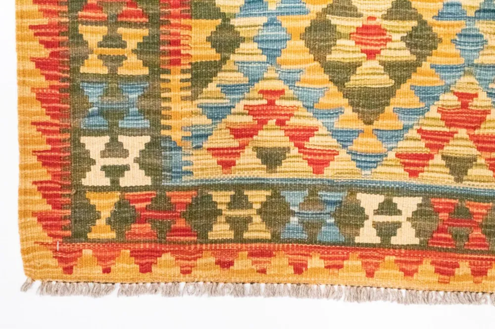 Kelimteppe - Orientalsk - 130 x 83 cm - oransje