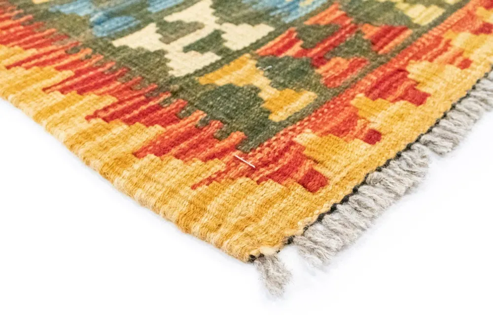 Kelimteppe - Orientalsk - 130 x 83 cm - oransje
