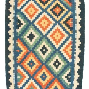 Kelimteppe - Orientalsk - 90 x 60 cm - blå