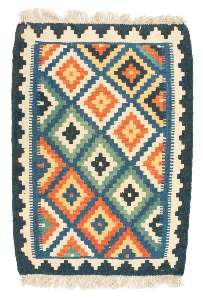 Kelimteppe - Orientalsk - 90 x 60 cm - blå