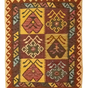 Kelimteppe - Orientalsk - 131 x 88 cm - brun