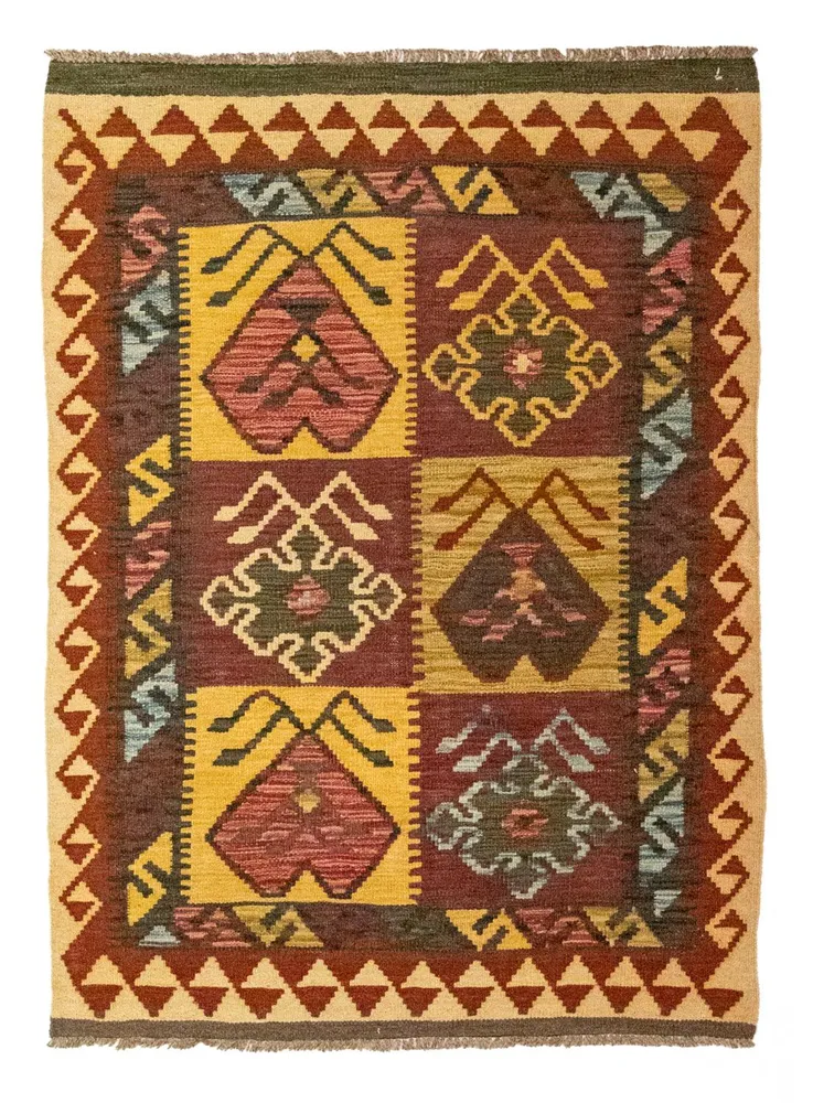 Kelimteppe - Orientalsk - 131 x 88 cm - brun